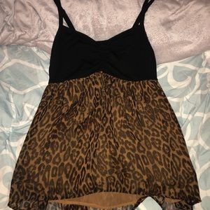 Torrid Babydoll Leopard Print Tank Top